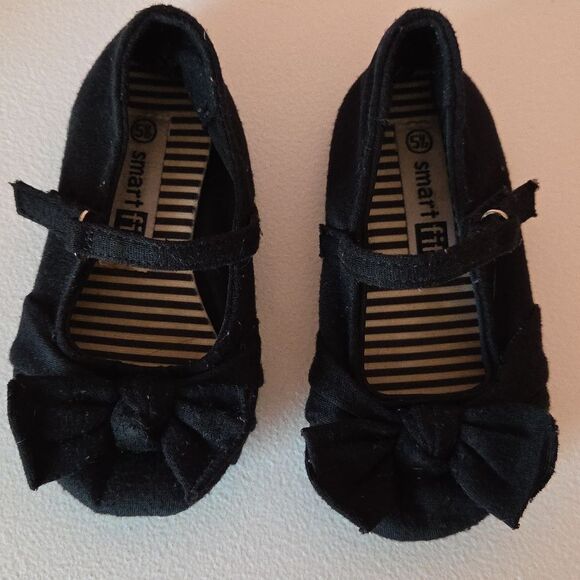 SmartFit Anna Wrap Ballet Black Shoes Size 5.5 - Picture 1 of 7